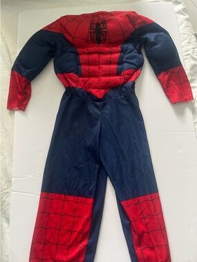 Marvel spider man Red and Blue Padded Muscle Super Hero Costume 3-4T
